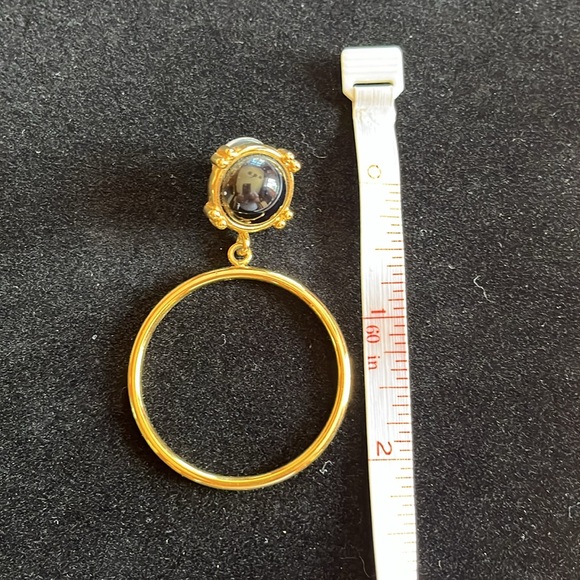 Monet Gold and Black Hoop Earrings and Necklace Set - Picture 5 of 5